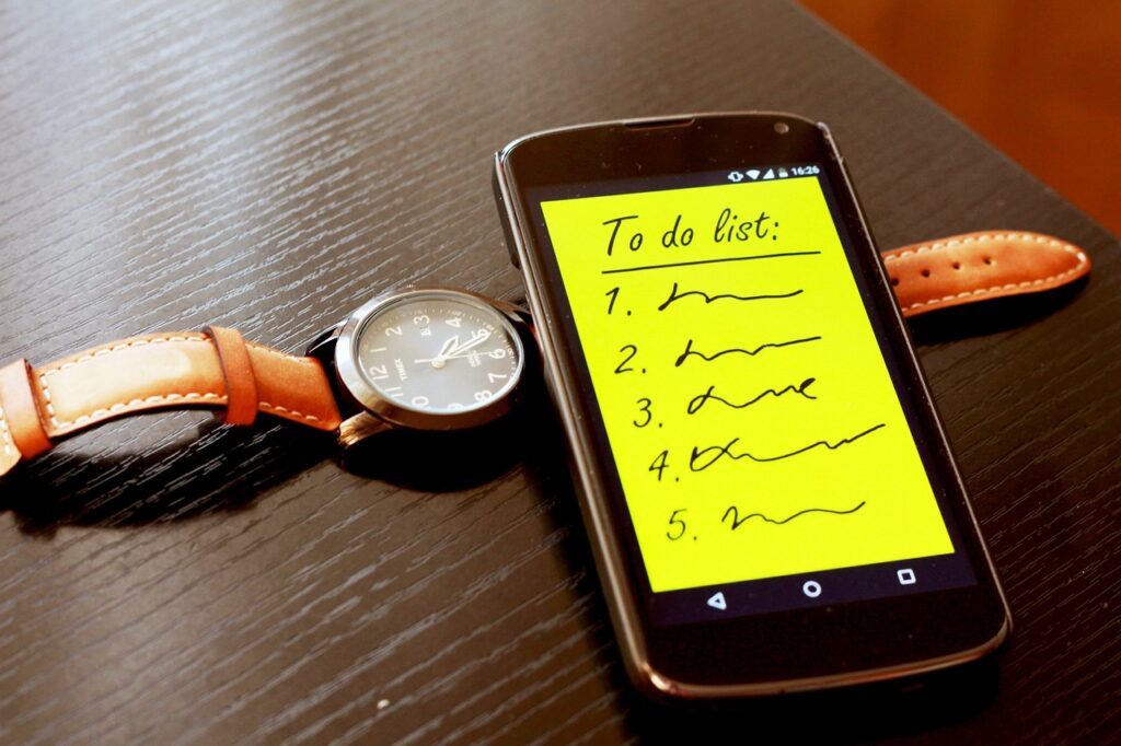 smartphone, to do list, to do